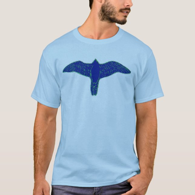 Blue Falcon on Men's T-Shirt (Front)