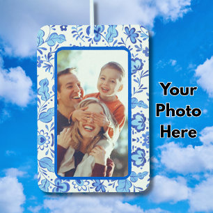 Blue Family Both Sides Same Custom Photo Car Car Air Freshener