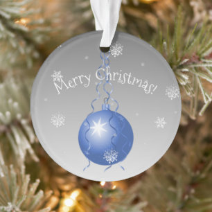 Blue Fancy Christmas Ornament