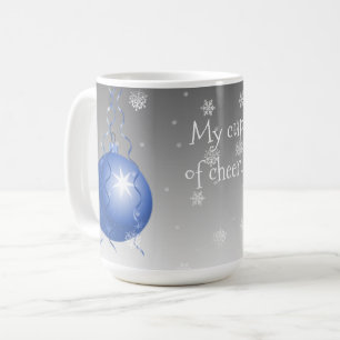 Blue Fancy Christmas Ornament Coffee Mug