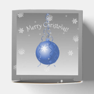 Blue Fancy Christmas Ornament Favour Box