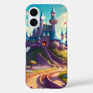 Blue Fantasy Castle iPhone 16 Case