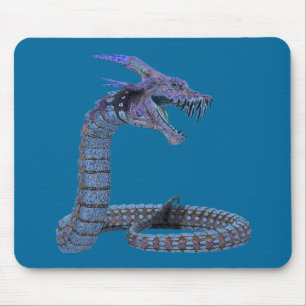 Blue Fantasy Dragon Mouse Mat