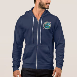 Blue Fantasy Eastern Dragon Tea Time Hoodie