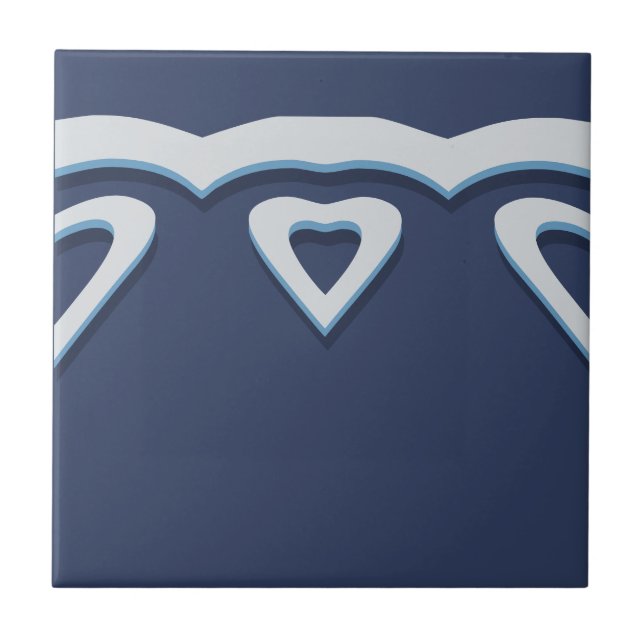 Blue Fantasy Forest Mural Woodland Border Scroll Tile (Front)