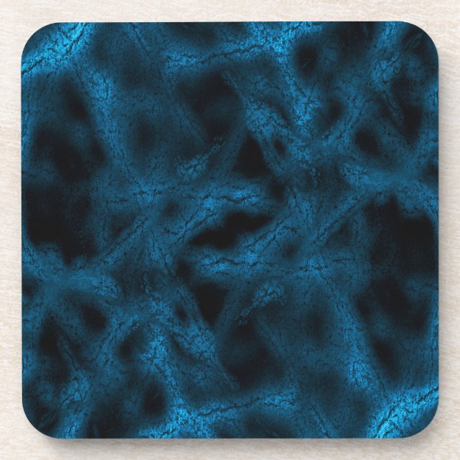 Blue fantasy pattern coaster (Front)