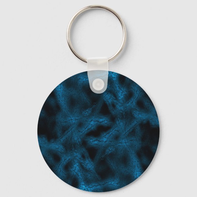 Blue fantasy pattern key ring (Front)