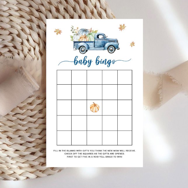 Blue Farm Truck Little Pumpkins Baby Bingo Game (Creator Uploaded)