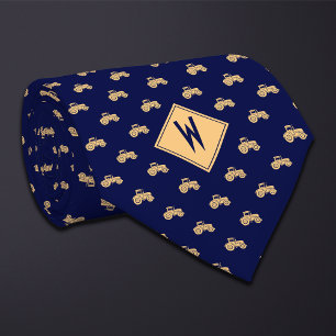Blue Farmer Tractor Tie