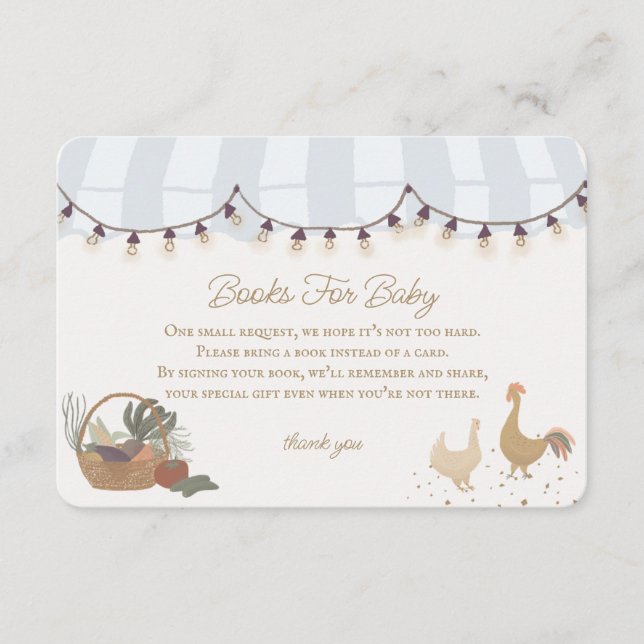 Blue Farmers Market Farm Books for Baby Insert (Front)