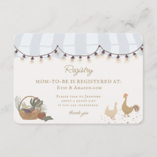 Blue Farmers Market Farm Fresh Registry Insert