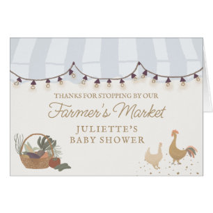Blue Farmers Market Farm Fresh Thank You Card