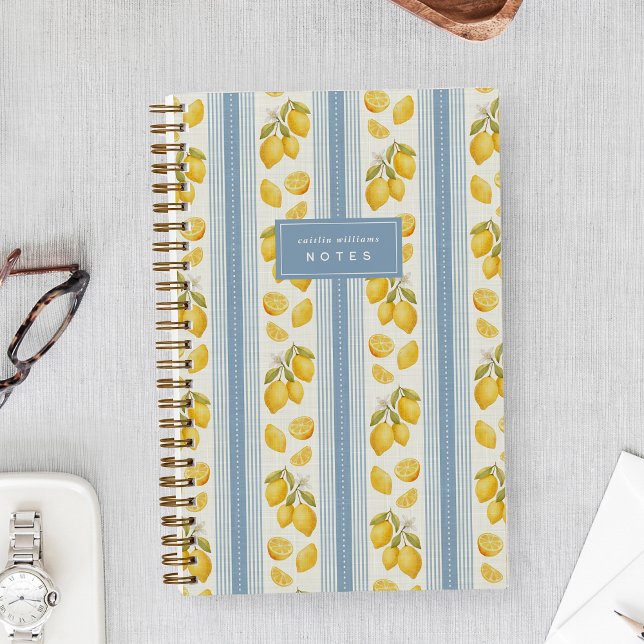 Blue | Farmers Market Lemon Personalised Notebook (Creator Uploaded)