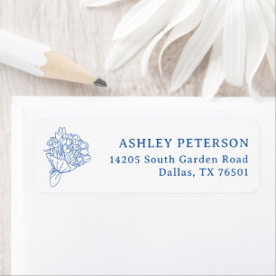 Blue Farmers Market Theme Return Address