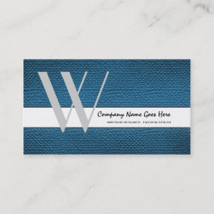 Blue fashion stylist seamstress tailor business card