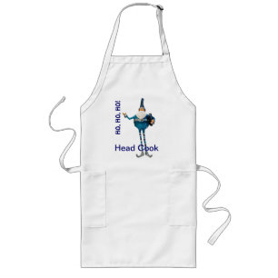 Blue Father Christmas Apron ( Head Cook)