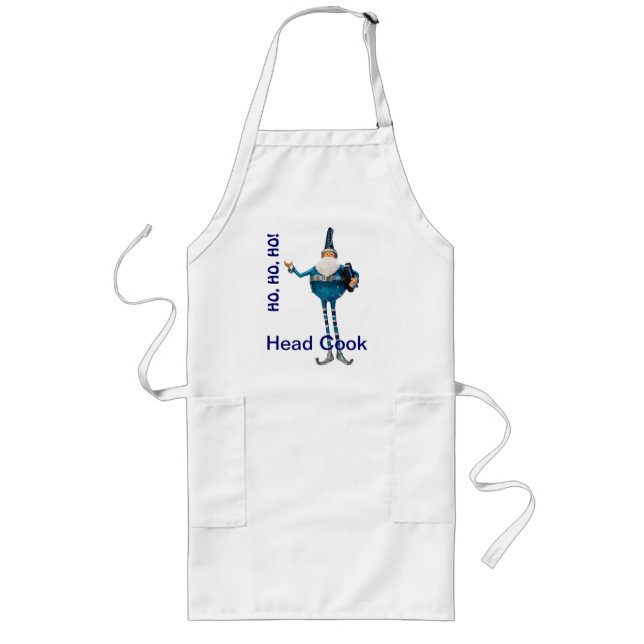 Blue Father Christmas Apron ( Head Cook) (Front)