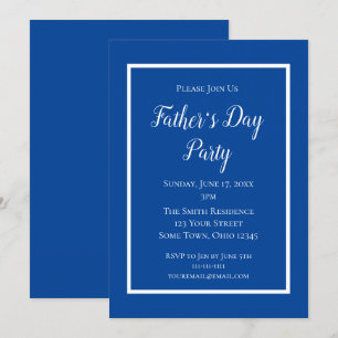 Blue Father's Day Party Invitation