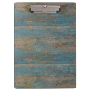 Blue Faux Beach Wood Texture Clipboard