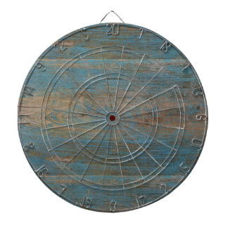Blue Faux Beach Wood Texture Dartboard