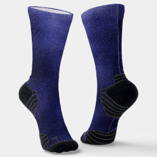 Blue faux fussy design socks