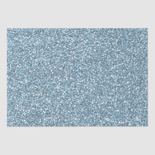 Blue Faux Glitter Tissue Paper (Front)