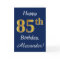 Blue, Faux Gold 85th Birthday + Custom Name