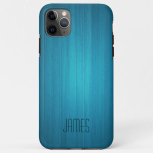 Blue Faux Wood iPhone 11 Pro Max Case
