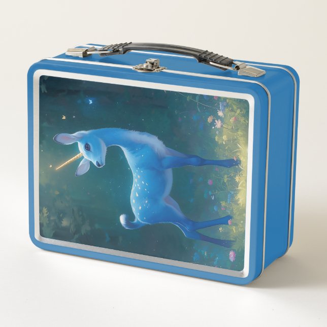 Blue Fawnicorn  Metal Lunch Box (Front)