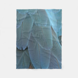 Blue Feather Fleece Blanket
