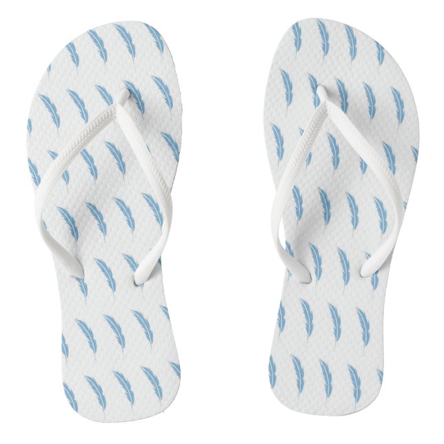 Blue Feather flip flops  (Footbed)