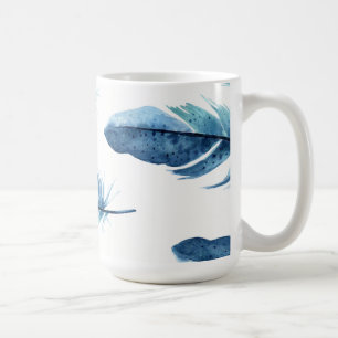 Blue Feather Mug