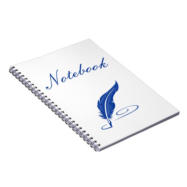blue feather notebook (Right Side)