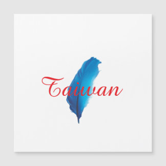 Blue Feather Taiwan Map Postcard