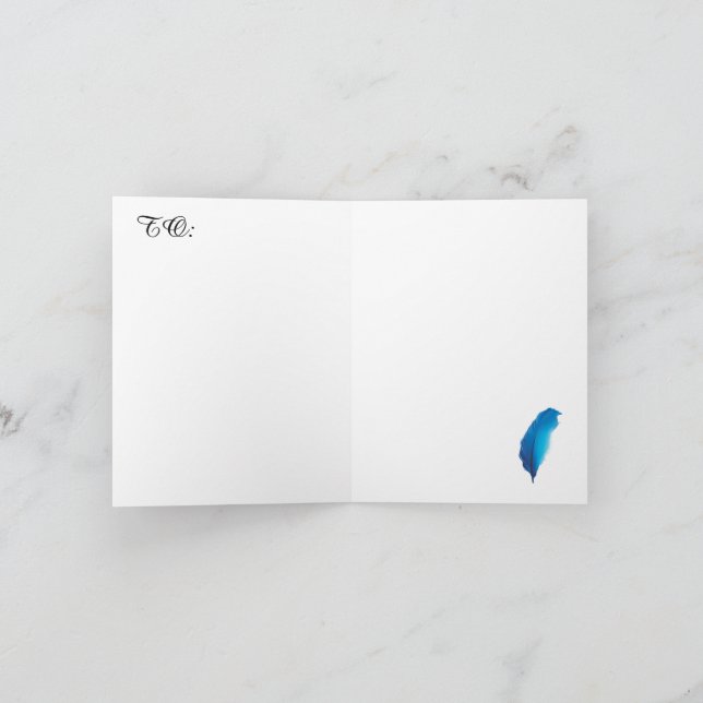 Blue Feather Taiwan Map Postcard (Inside)
