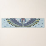 Blue Feathers Bird Wings Colourful Illustrated Scarf<br><div class="desc">Give yourself some wings with this long shaped scarf that features illustrations of bird feathers in rich vibrant shades of blue against a light blue background.</div>