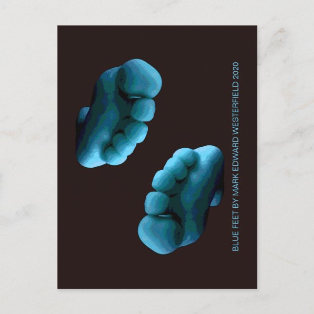 BLUE FEET BY MARK EDWARD WESTERFIELD 2020 POSTCARD (Front)