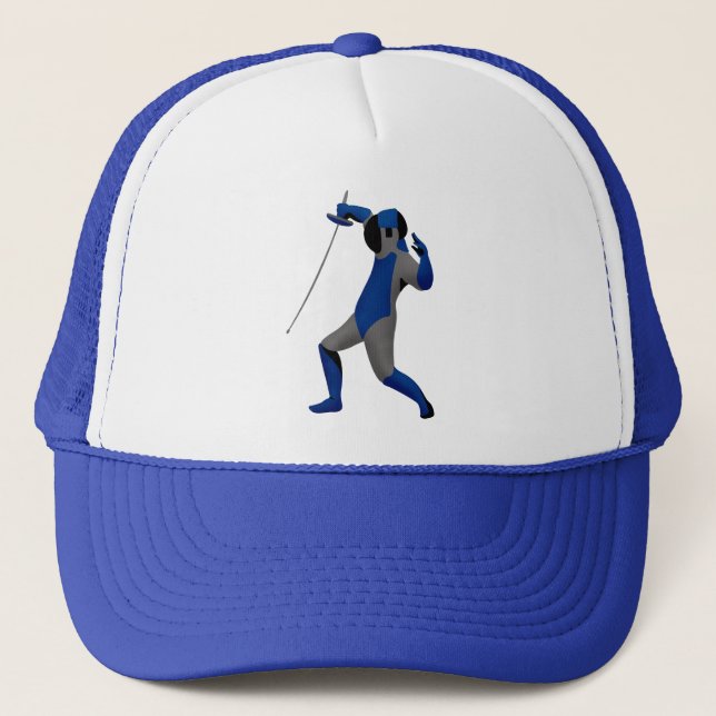 Blue Fencer Trucker Hat (Front)
