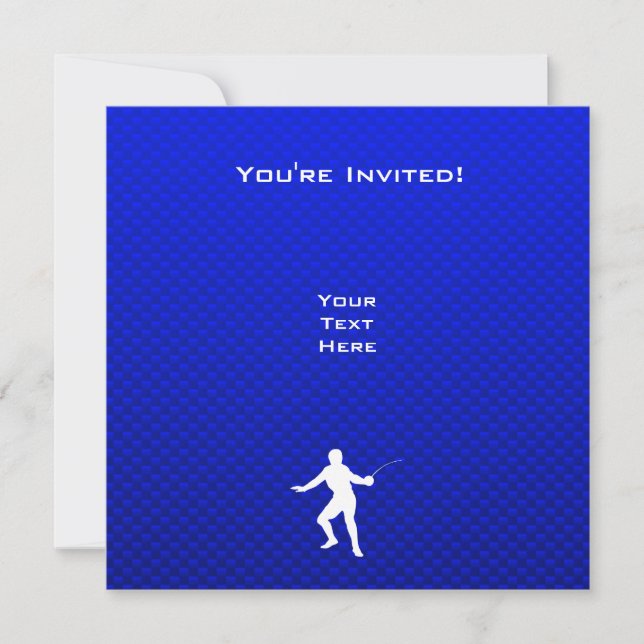 Blue Fencing Invitation (Front)