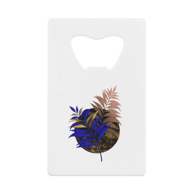 Blue fern on black circle (Front)