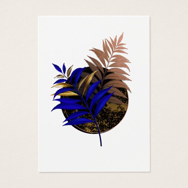 Blue fern on black circle (Front)