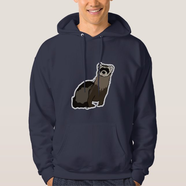 Blue Ferret Hoodie (Front)