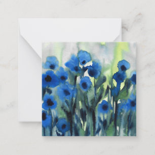 'Blue Field of Flowers' Card