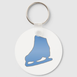 Blue Figure Skate Key Ring