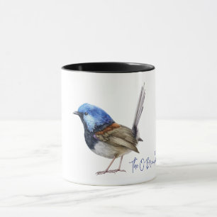 Blue Finch Bird customisable Mug