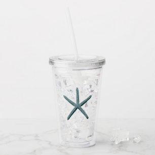 Blue Finger Starfish Acrylic Tumbler