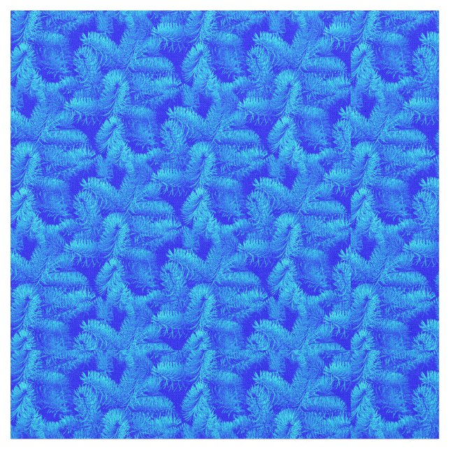 Blue Fir Cotton Fabric (Close Up)