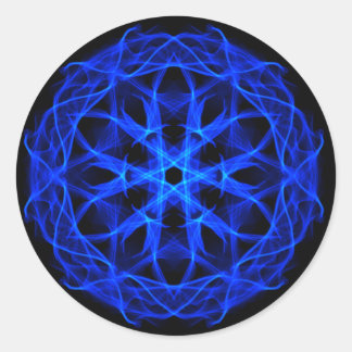 Blue Fire Abstract Sticker