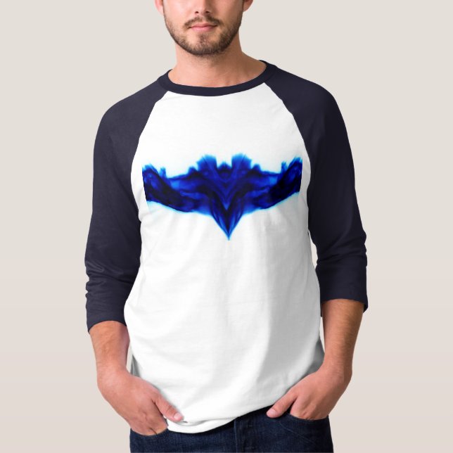 blue fire demon long T T-Shirt (Front)