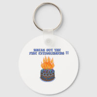 Blue Fire Extinguishers Birthday Cake